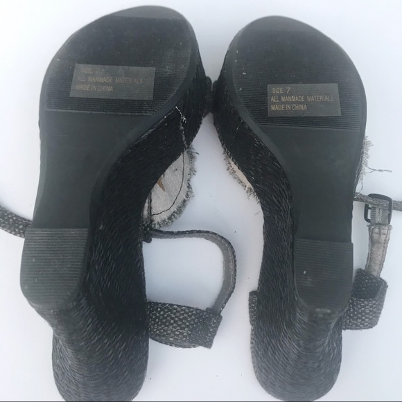 CHARLLOTE RUSSE ANKLE STRAP WEDGE SHOESS sz7 - Picture 2 of 6